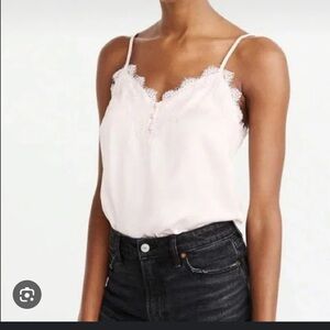 Abercrombie cream satin lace cami